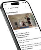 JAAFIT app weergegeven op een telefoon